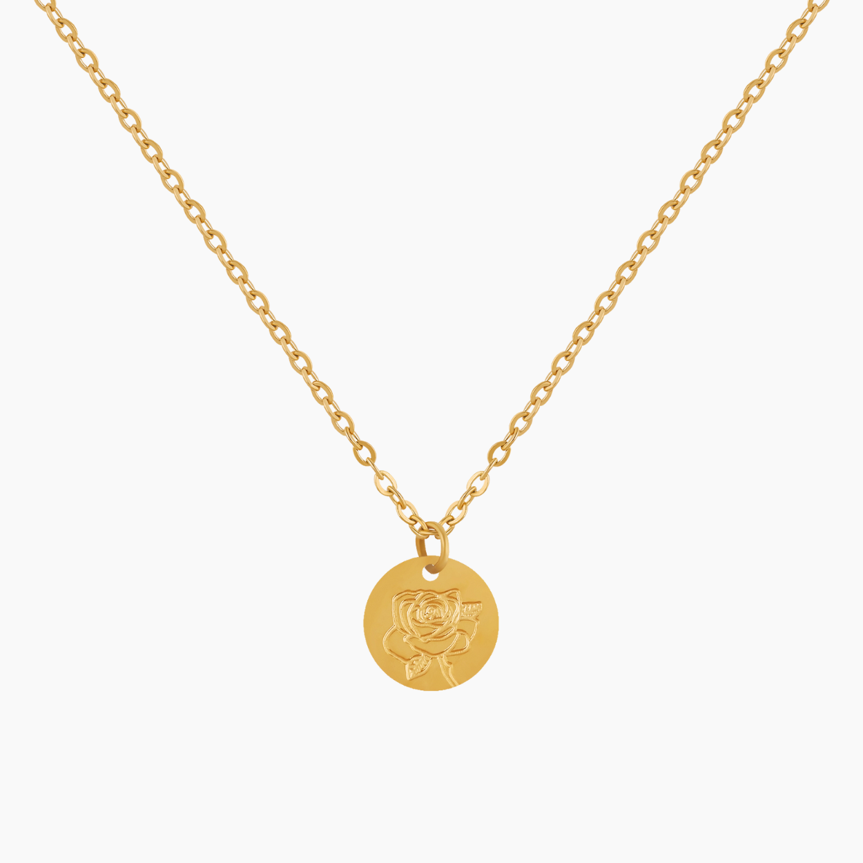 Personalized Birth Flower Necklace Pendant
