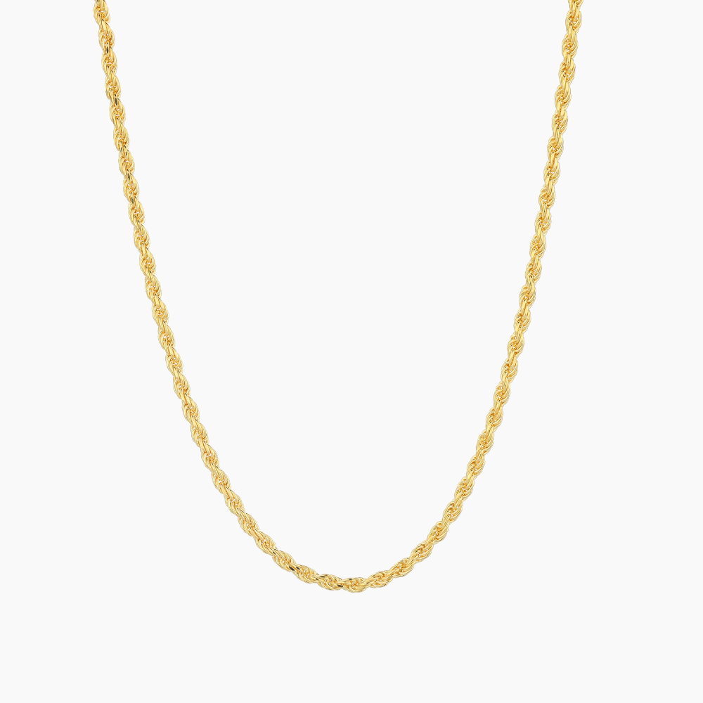 2mm Rope Chain Necklace - Durable & Stylish