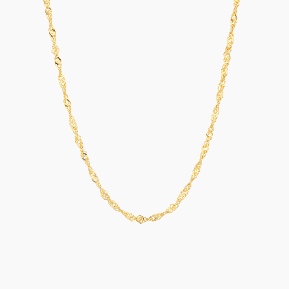 2mm Singapore Chain Necklace – Minimalist Style