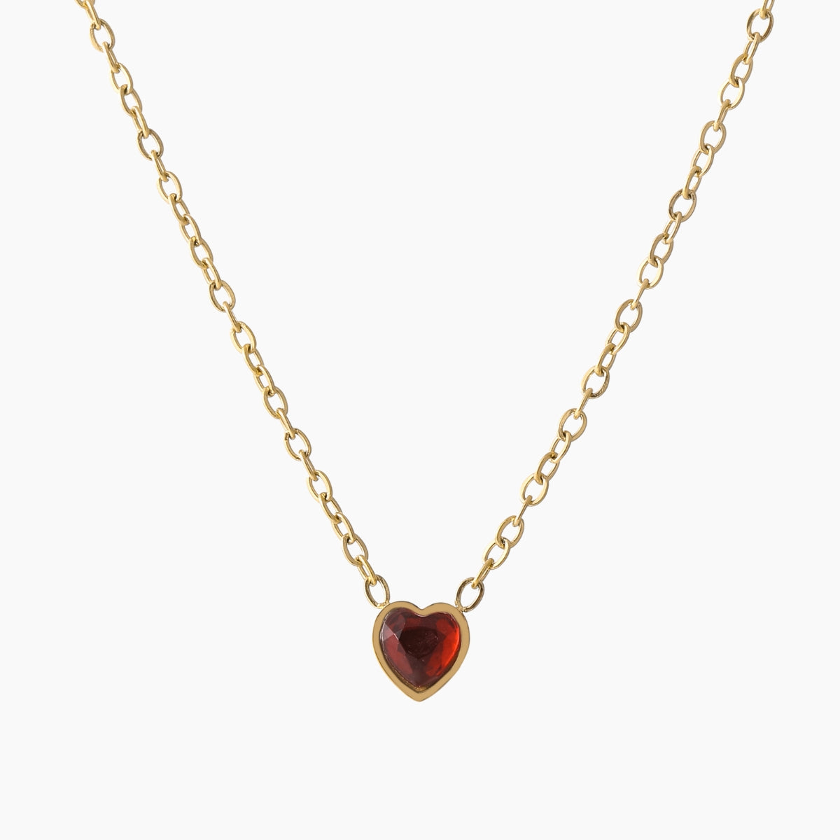 Birthstone Heart Necklace – Personalized Gift
