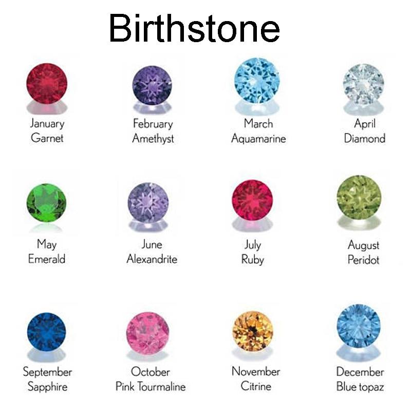 Heart-Shaped Birthstone Pendant Necklace