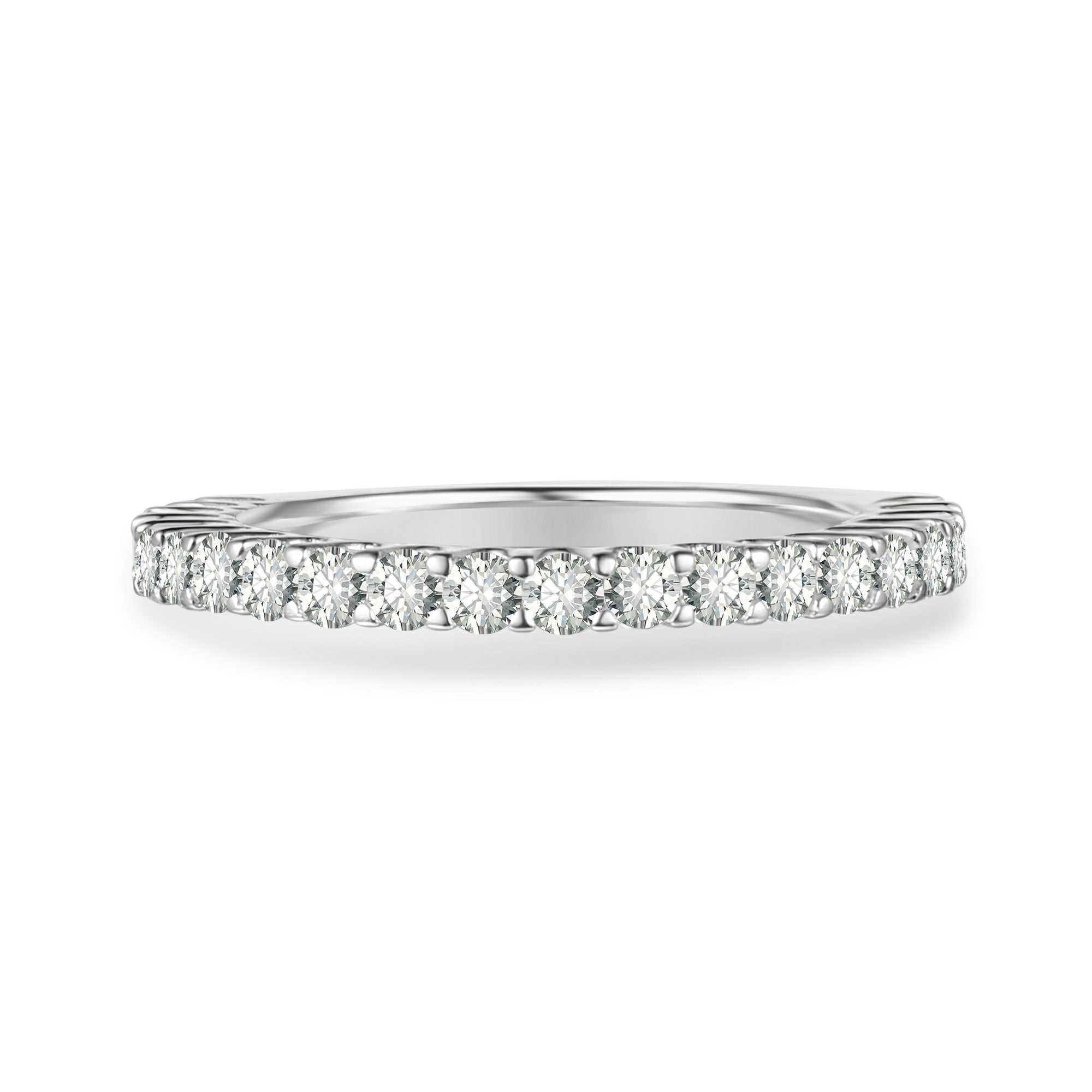 Round Moissanite Half Eternity Ring for Women