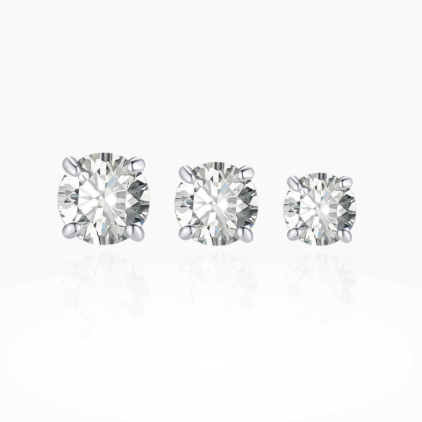 Classic Round Moissanite Stud Earrings