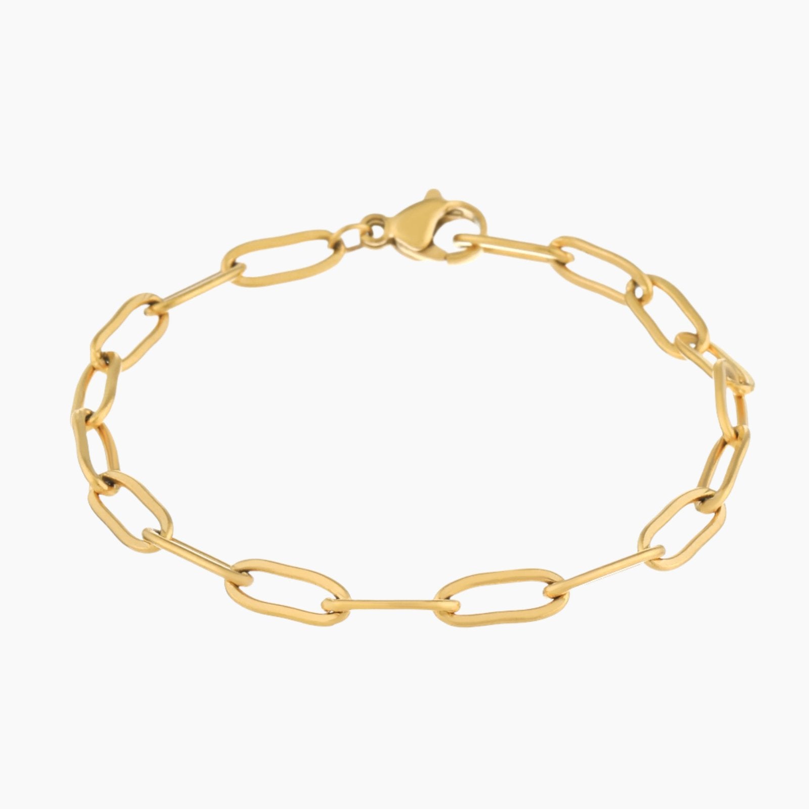 4mm Paper Clip Charm Bracelet