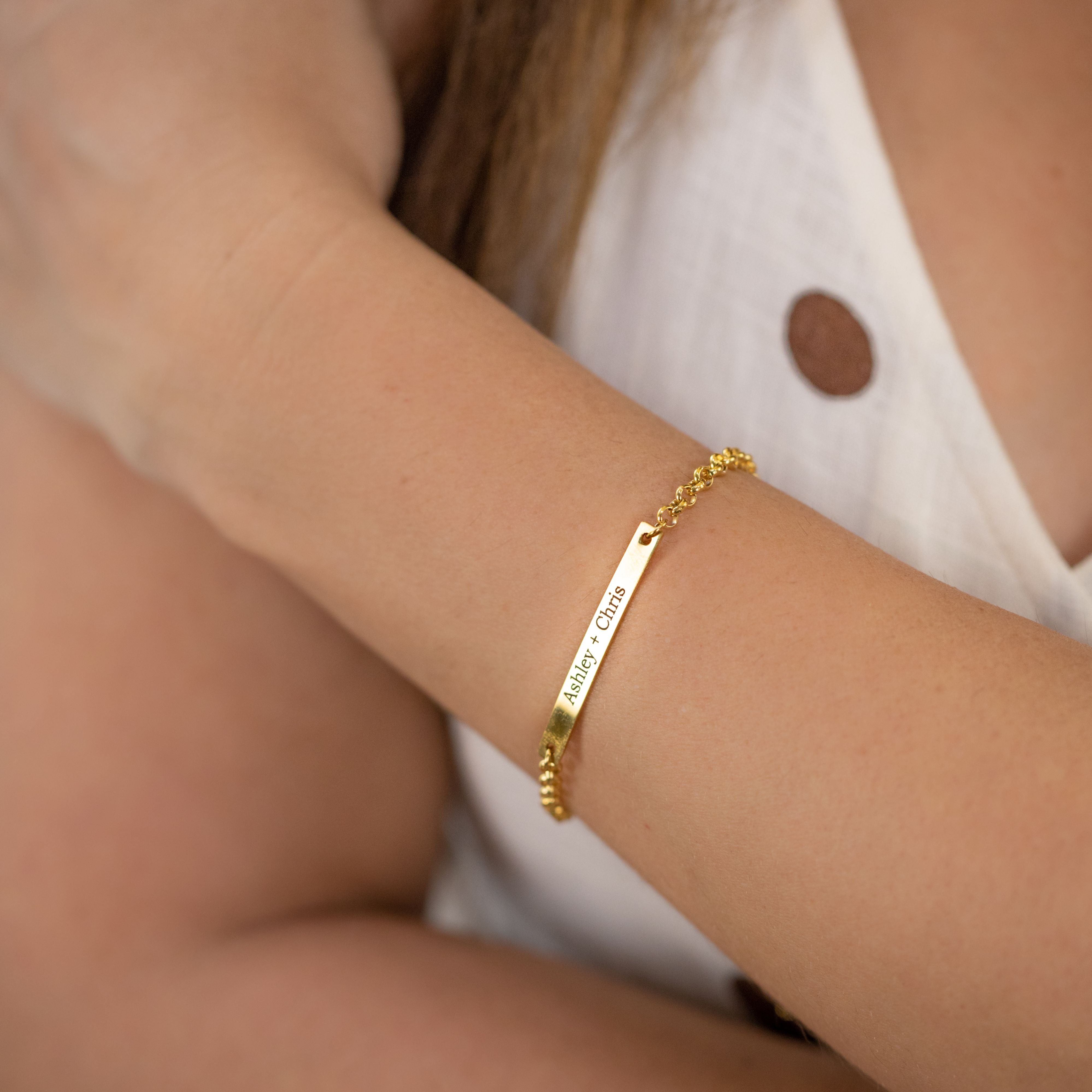 Personalized Engraved Bar Bracelet