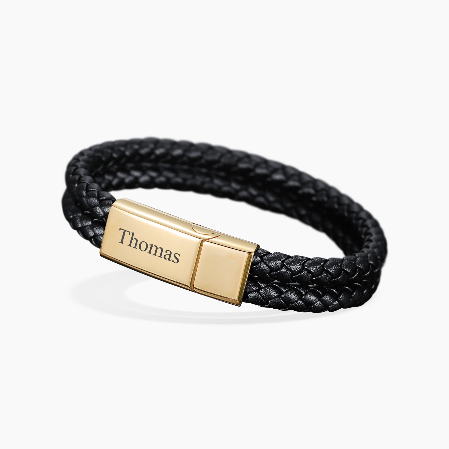 Custom Engraved Leather Bracelet for Men & Women