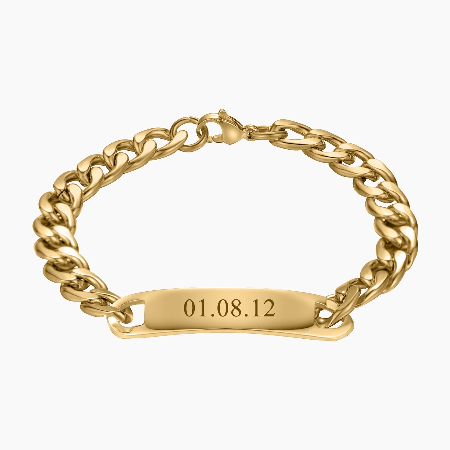 Custom Engraved Cuban Link Bracelet for Men