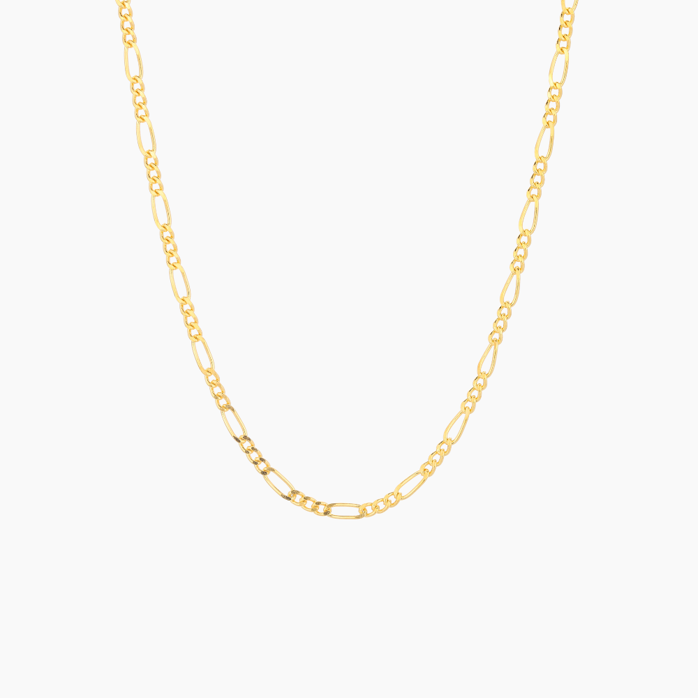 3mm Figaro Chain Necklace for Men & Women
