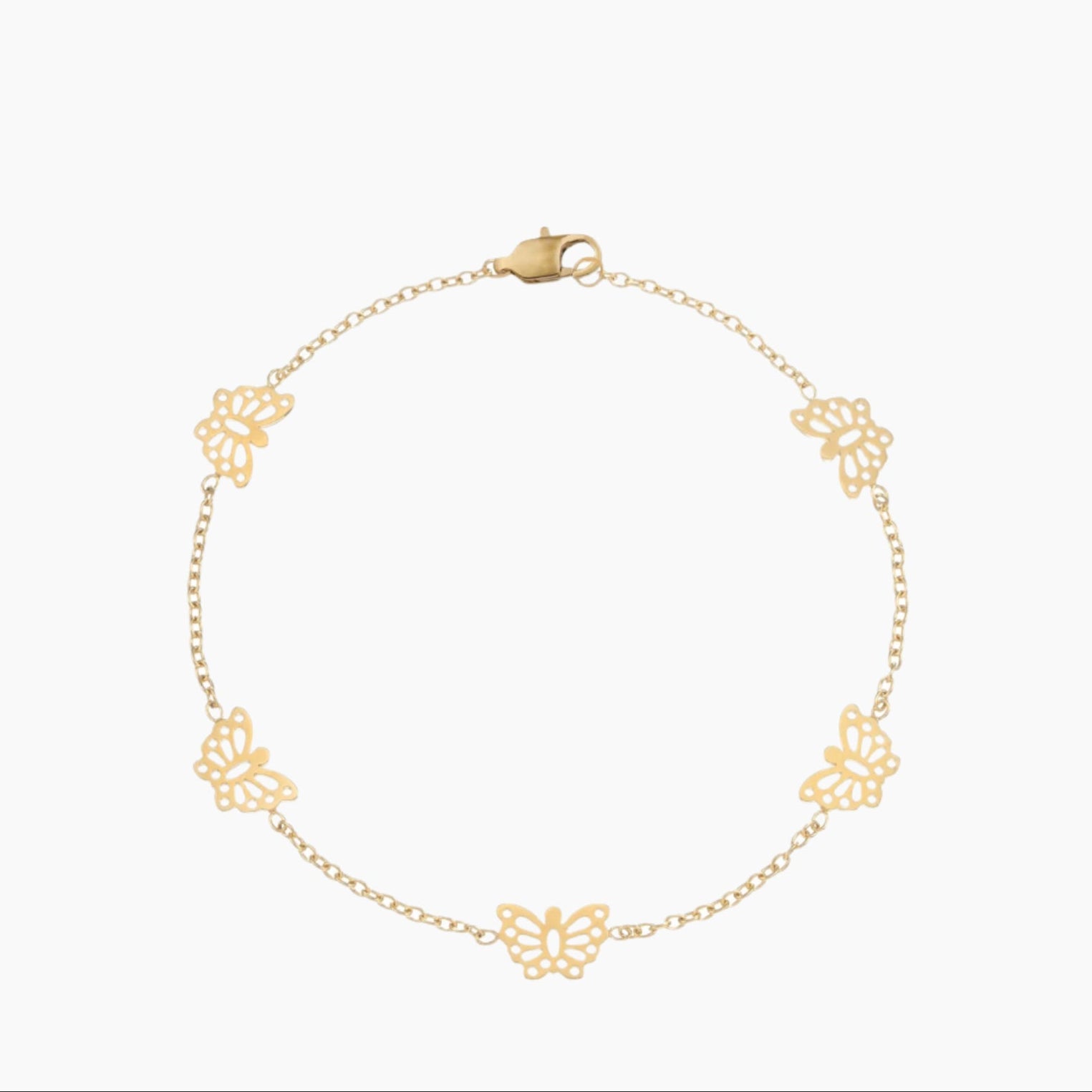 Delicate Butterfly Anklet for Women