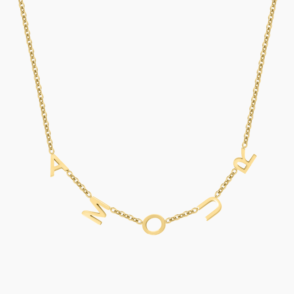Personalized Sideways Initial Necklace