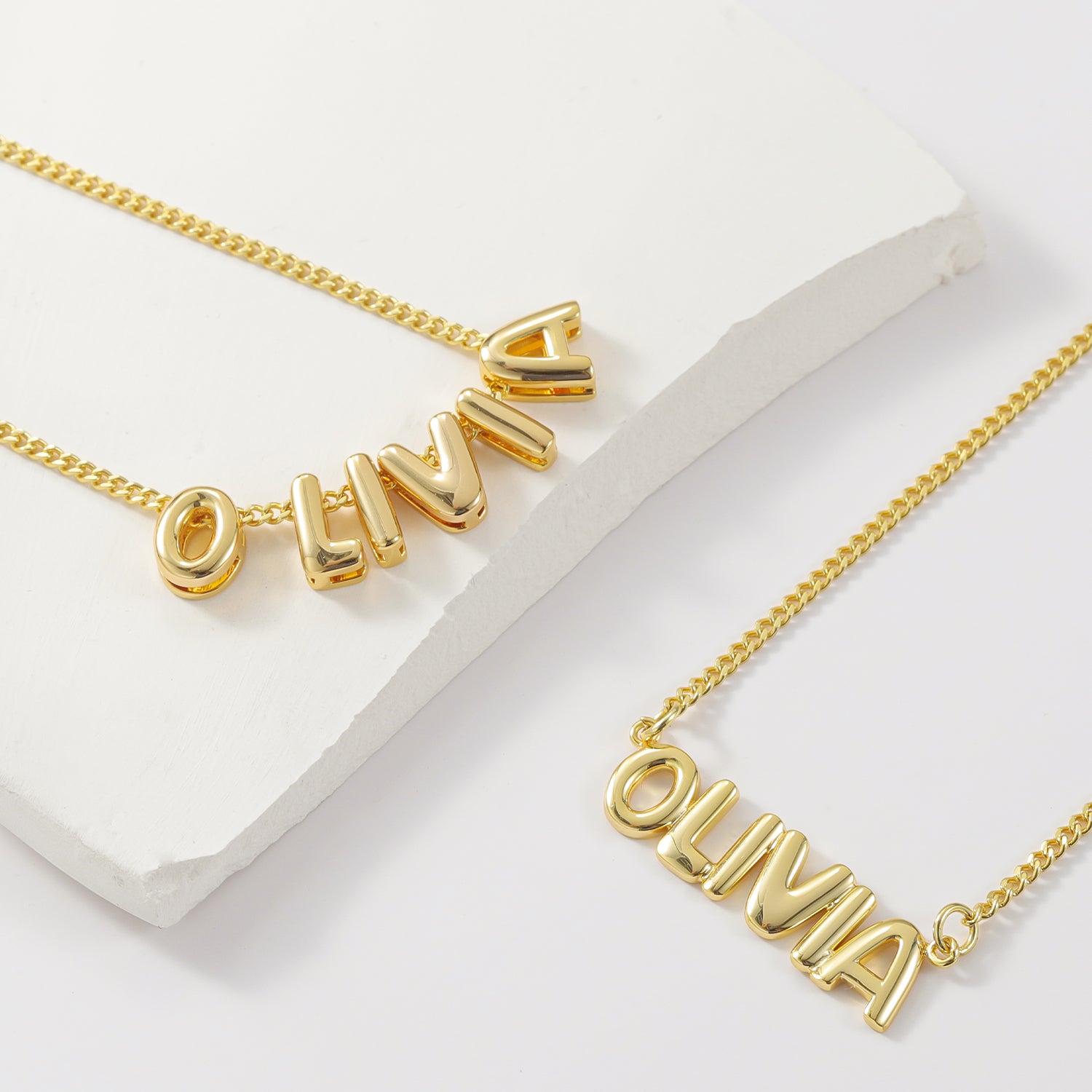 Personalized Bubble Name Necklace