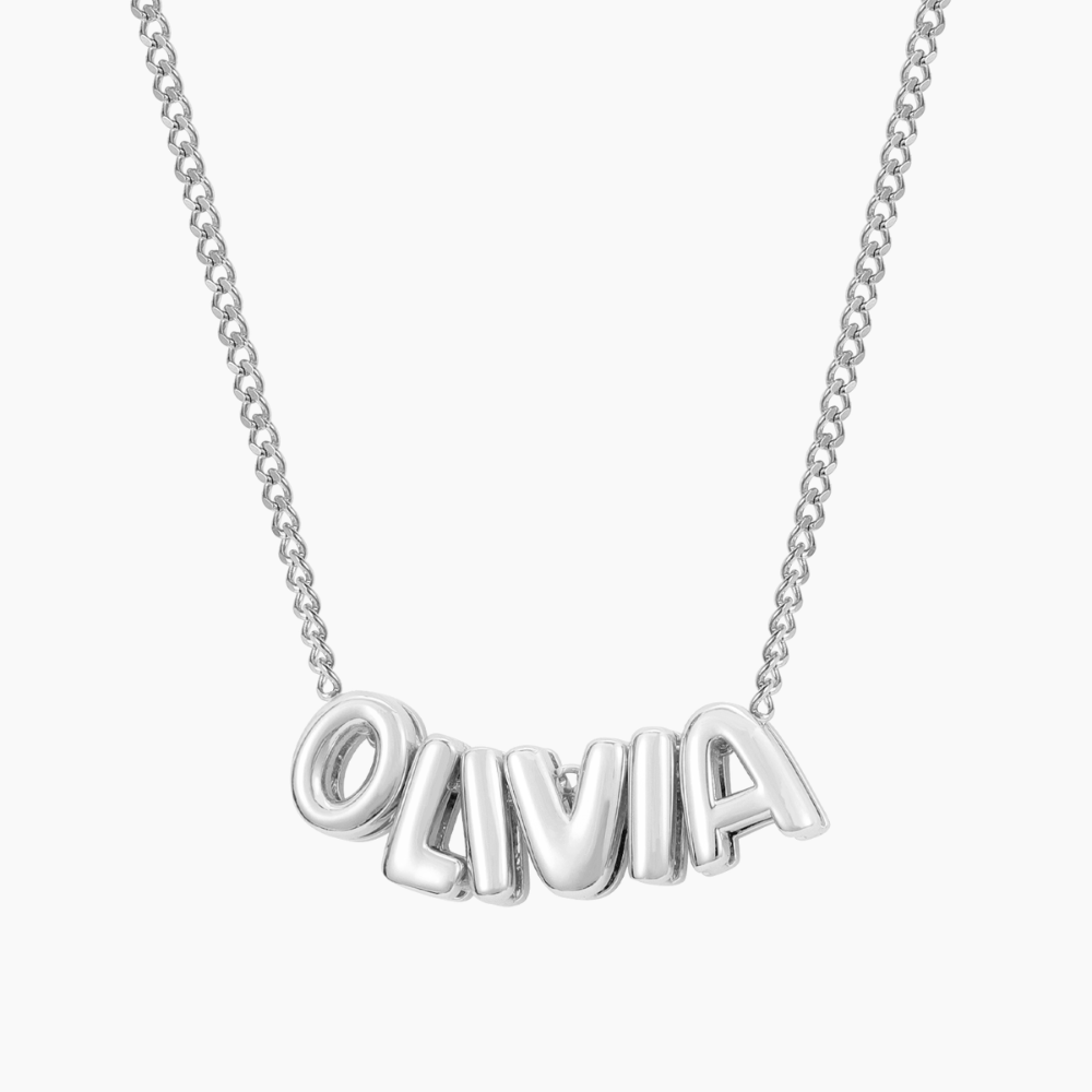 Personalized Bubble Name Necklace