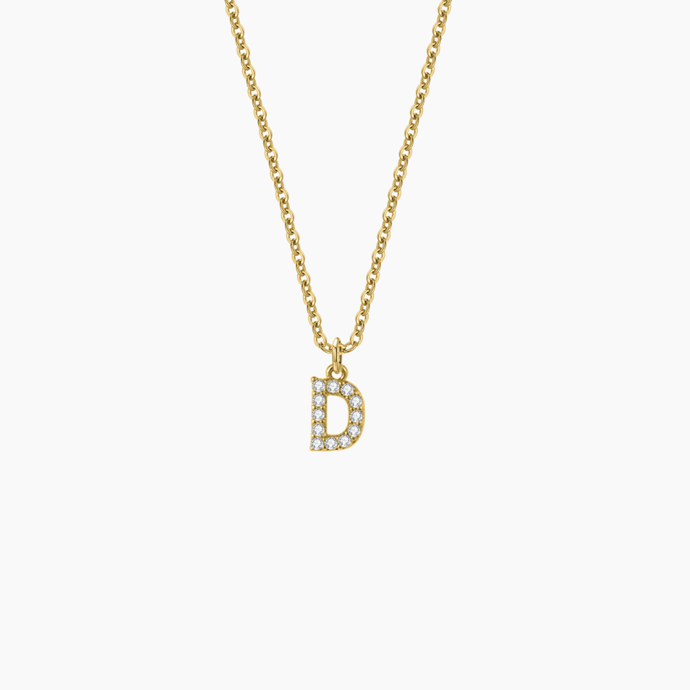 Chic Iced Letter Necklace for Everyday Wear