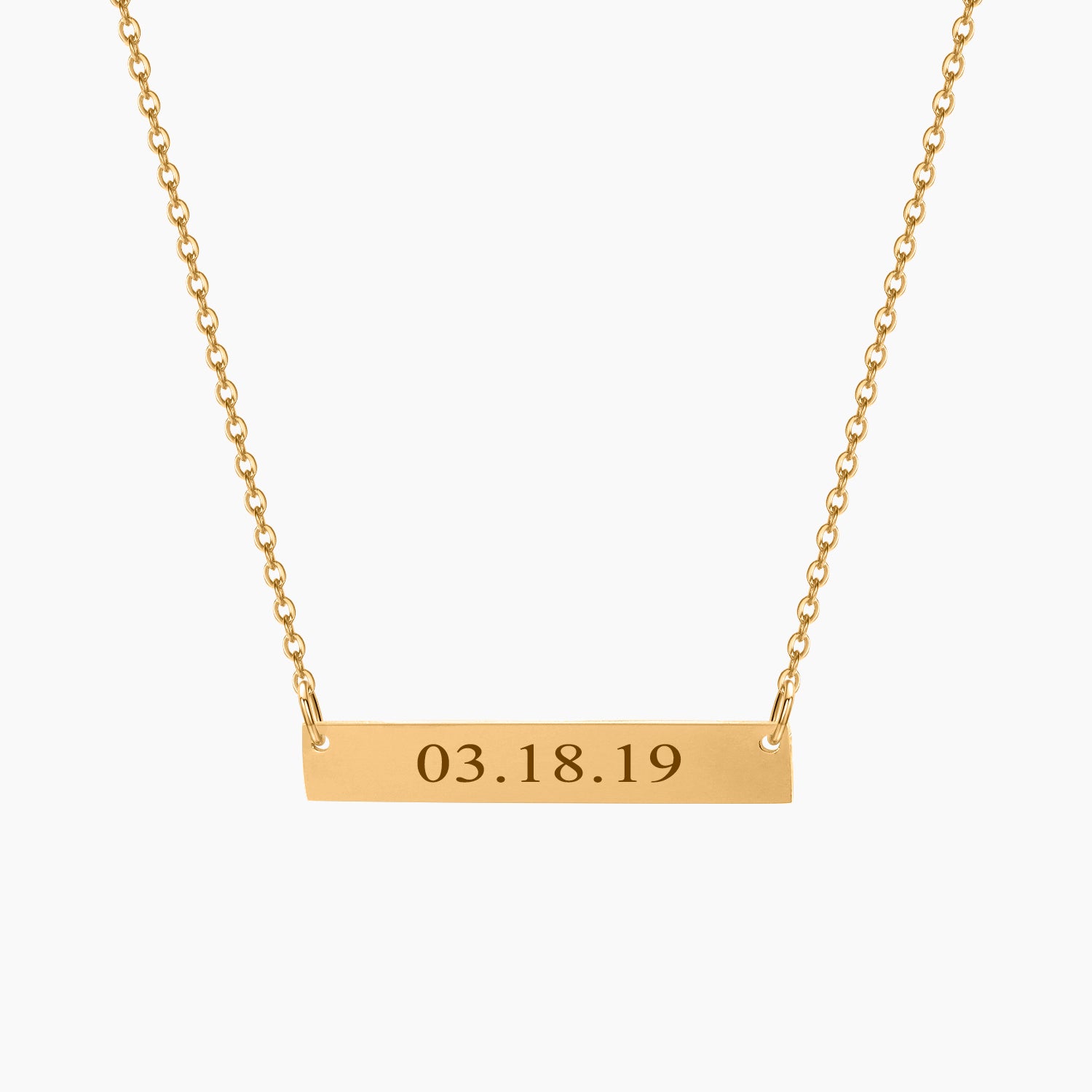 Personalized Engraved Bar Necklace