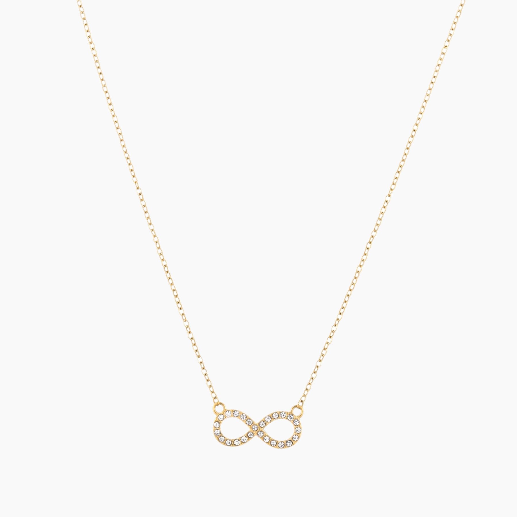 Iced Infinity Pendant Necklace