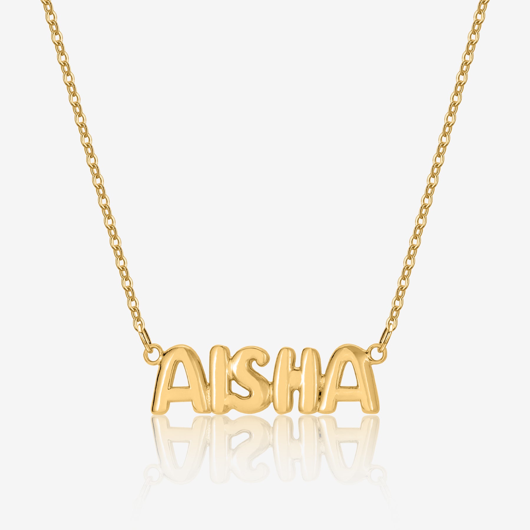 Custom Bubble Letter Name Necklace