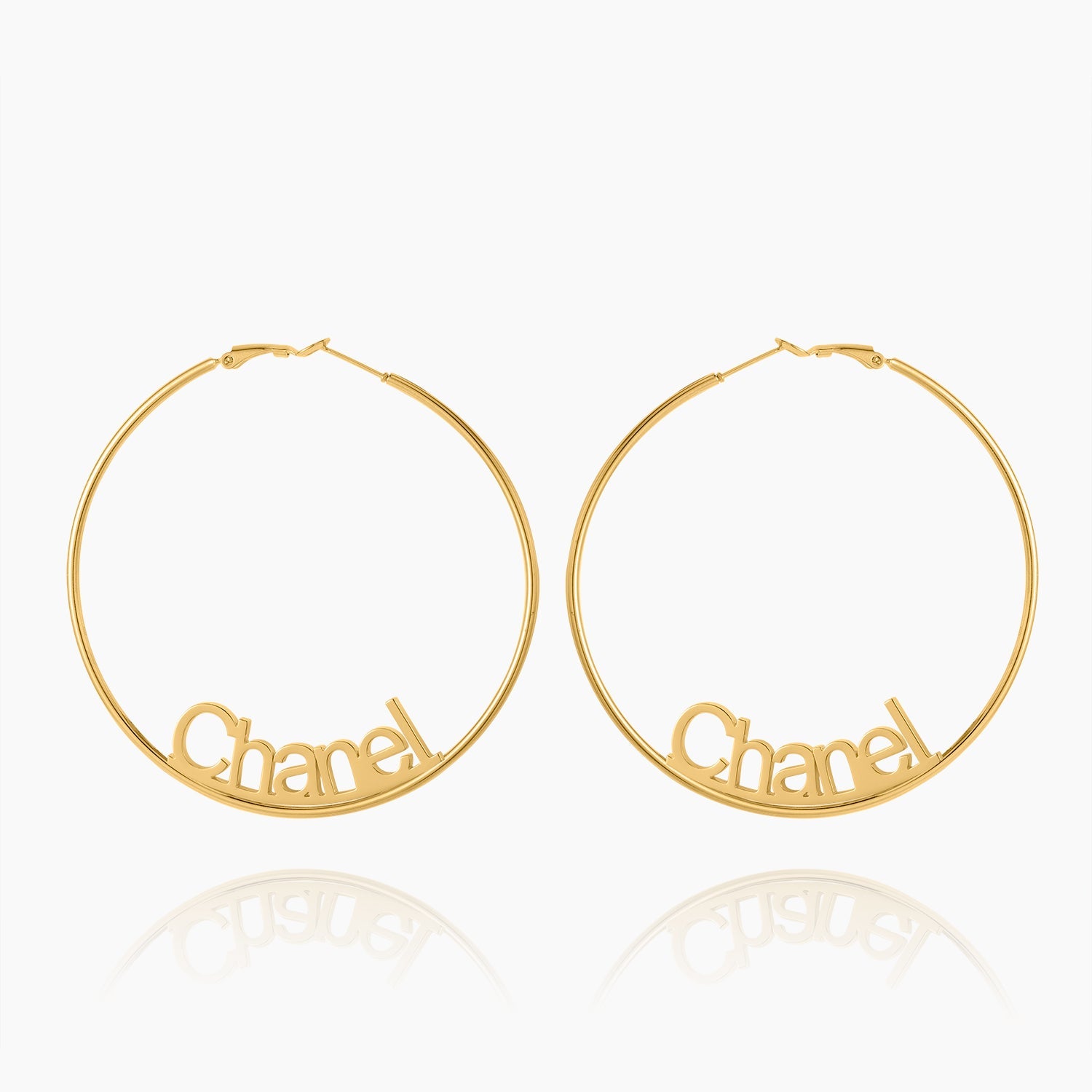 Personalized Name Hoop Earrings for Women