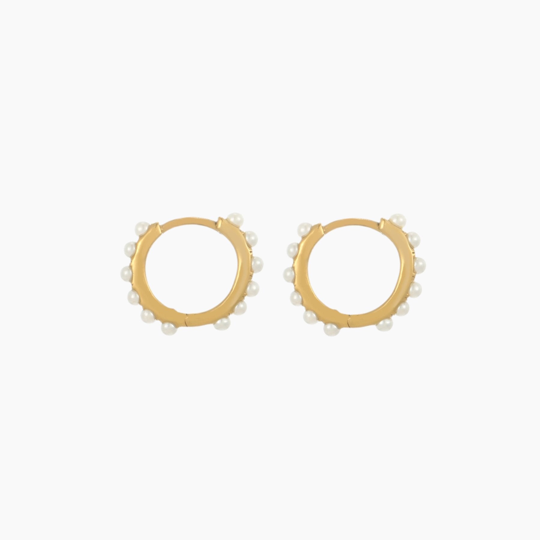 Elegant Freshwater Pearl Huggie Earrings