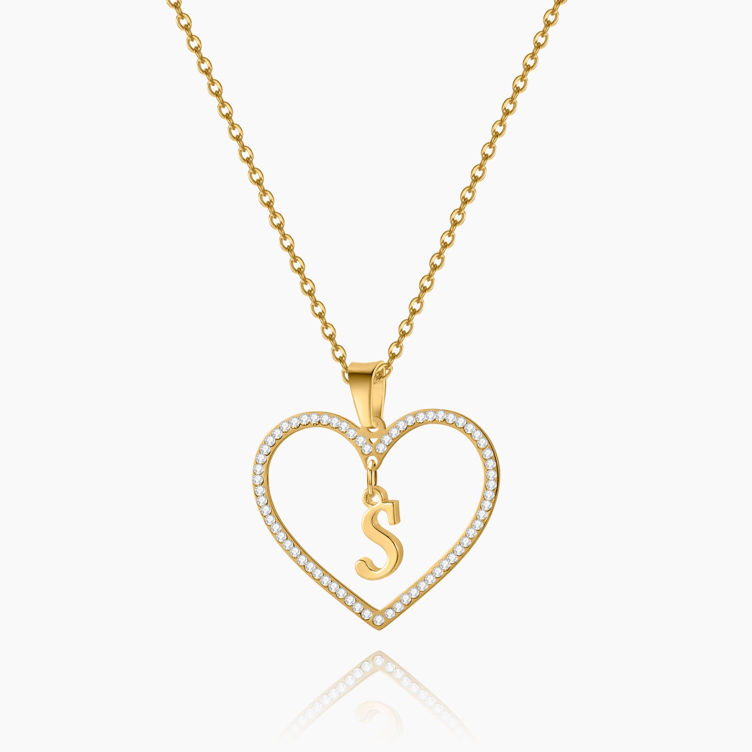 Personalized Heart Initial Necklace
