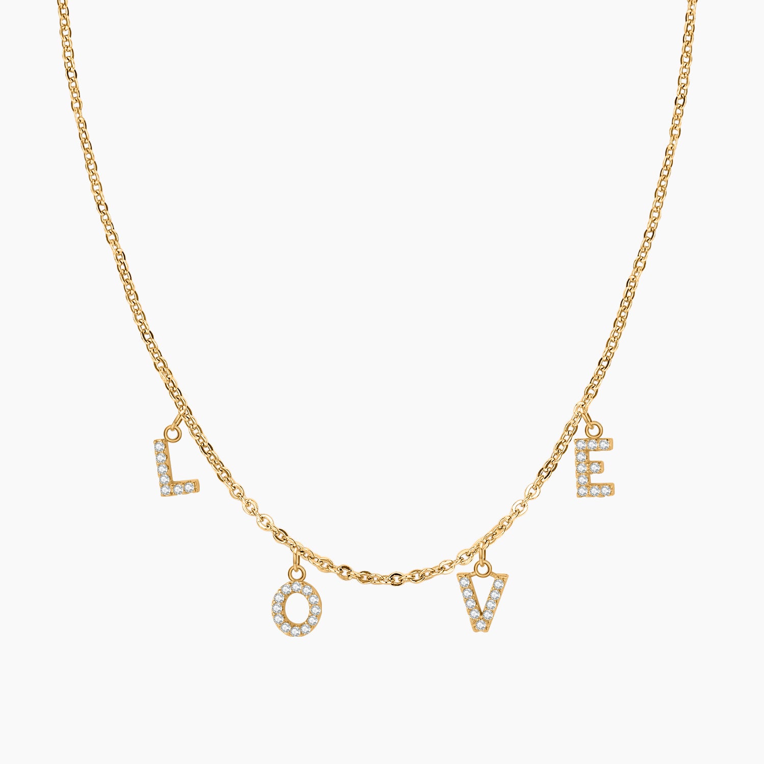 Personalized Iced Letter Choker Necklace