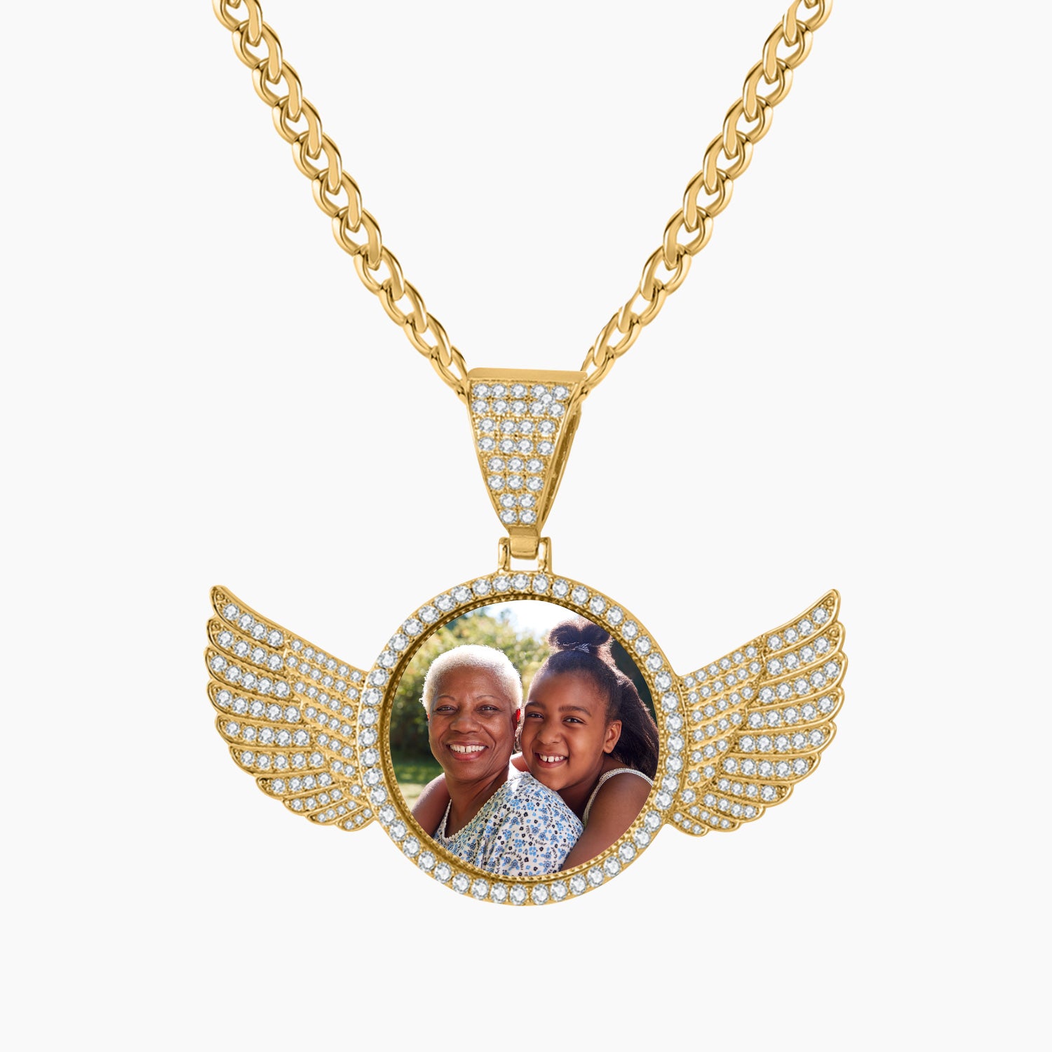 Angel Photo Necklace Pendant with Chain