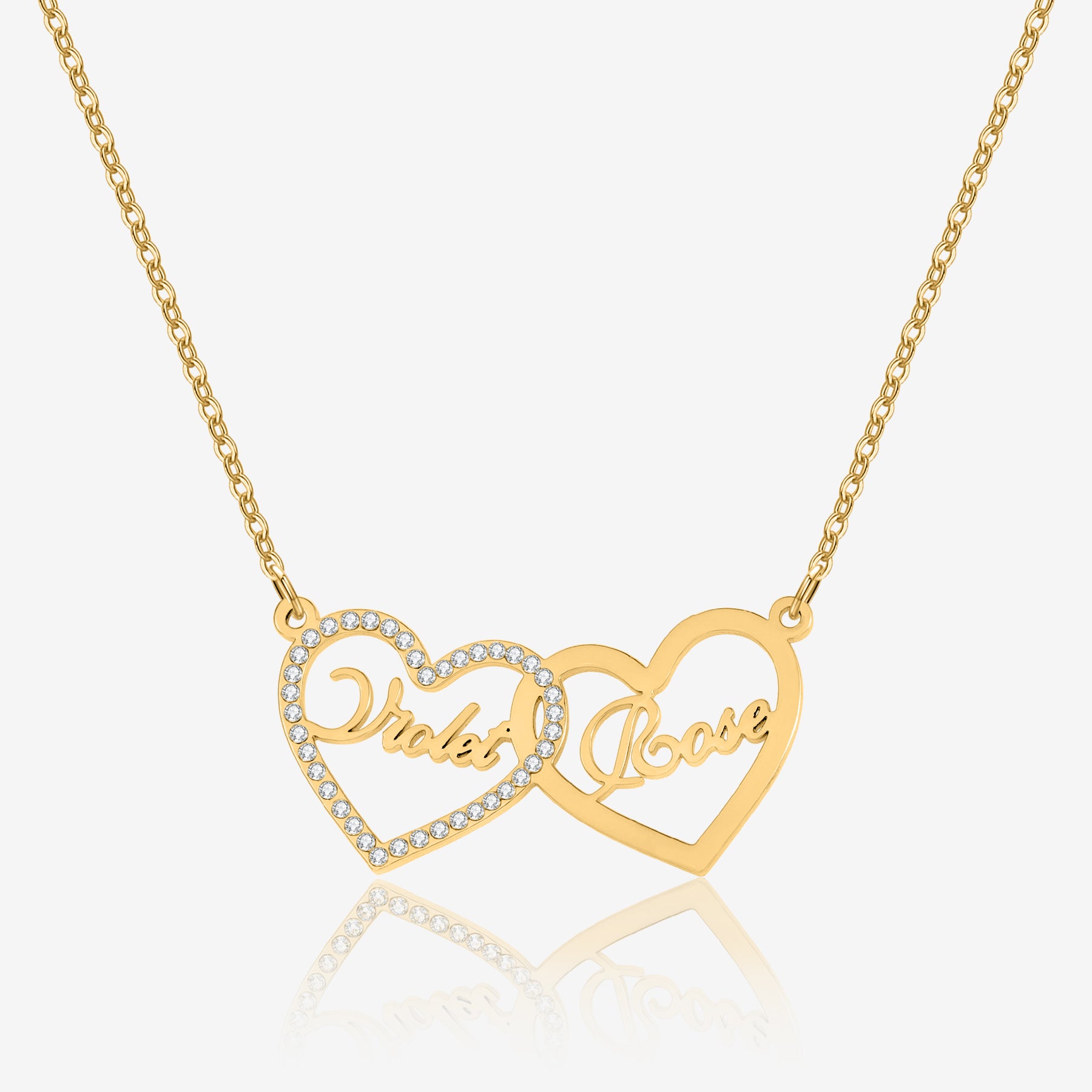 Personalized Iced Heart Name Necklace