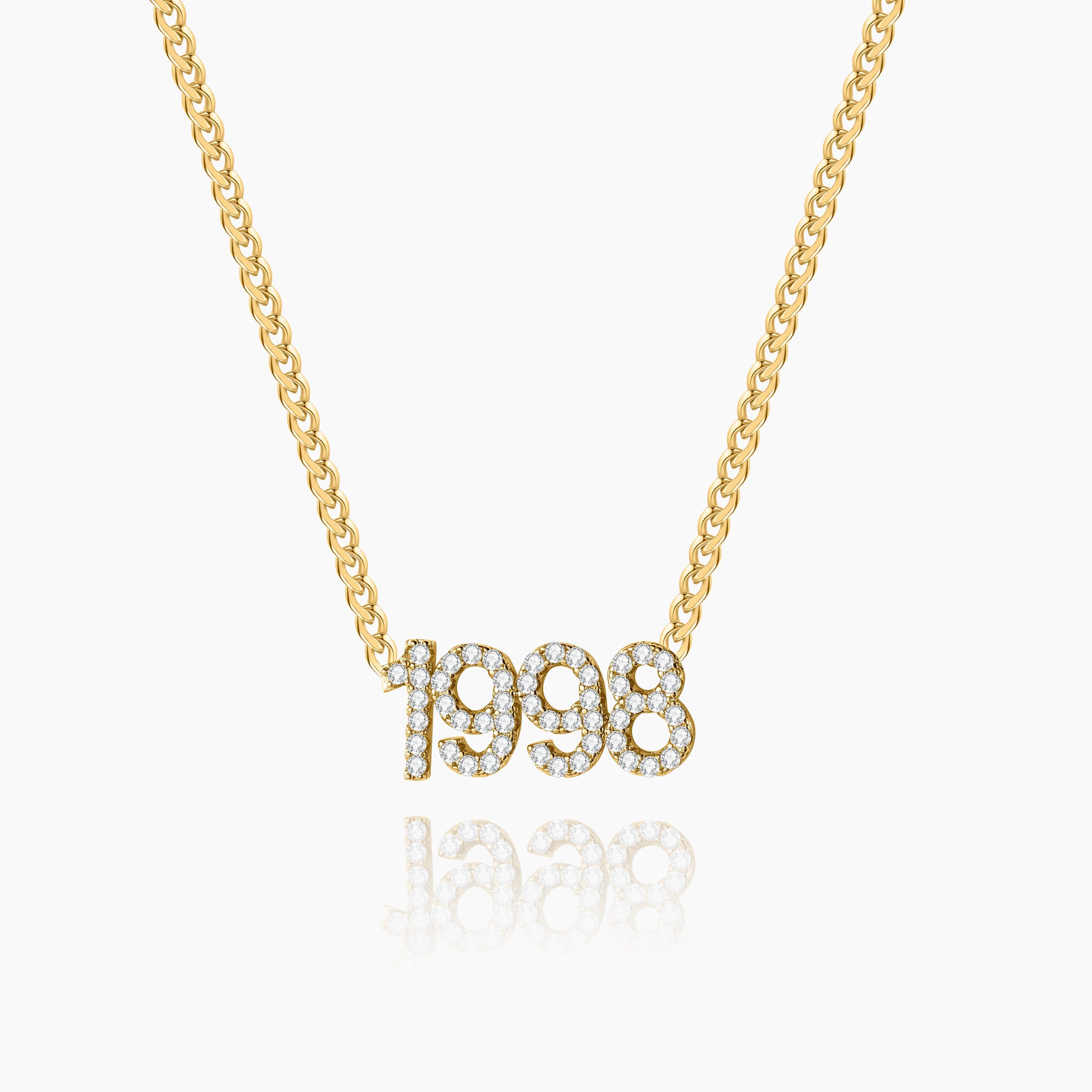 Cuban Chain Iced Year Necklace for Kids