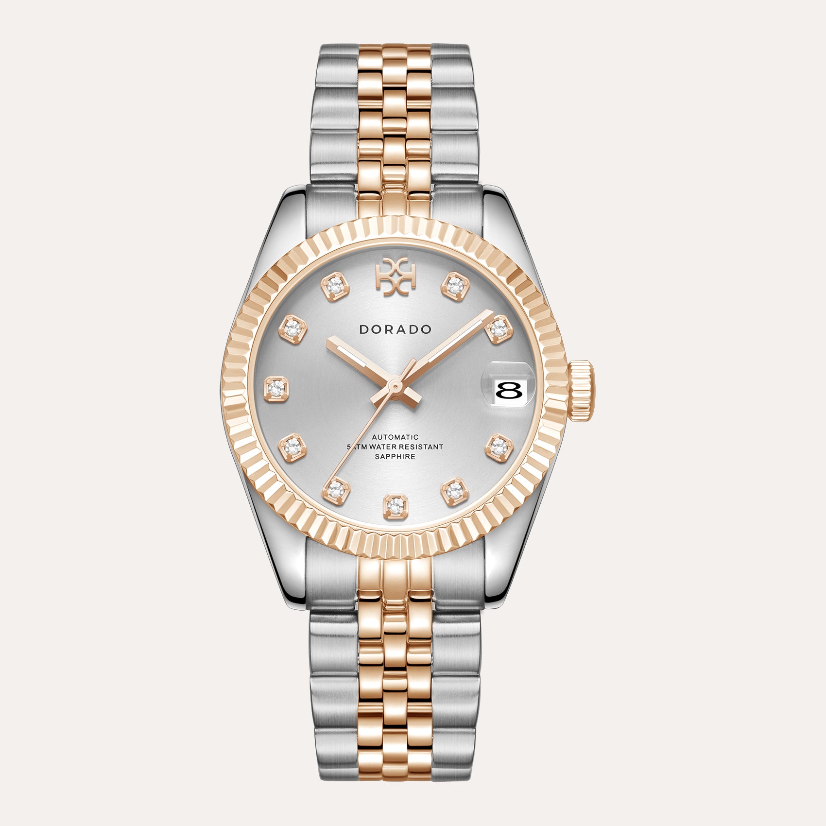 DORADO Silver Rose Two-Tone Classic Watch