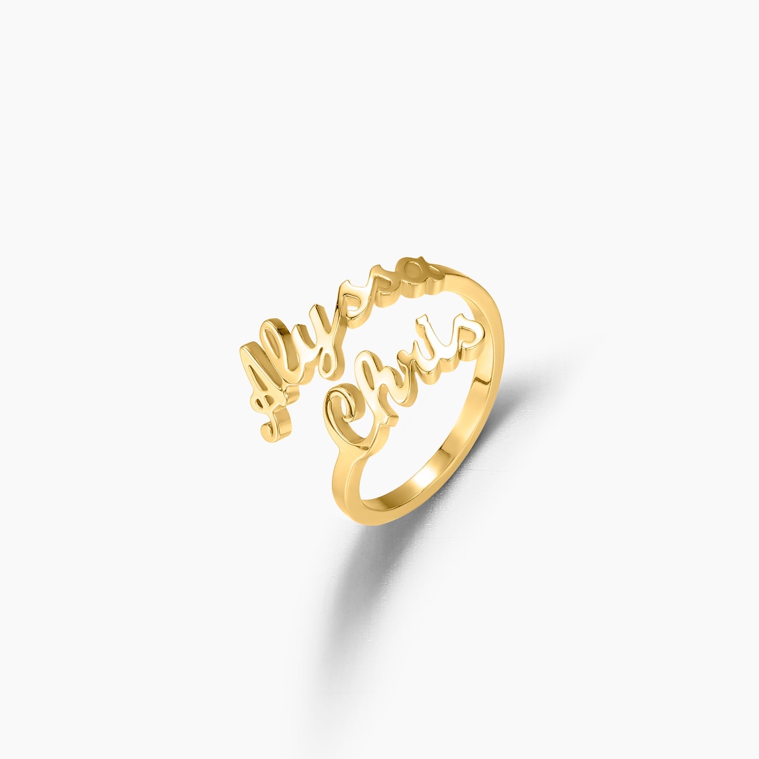 Personalized Double Name Ring for Couples