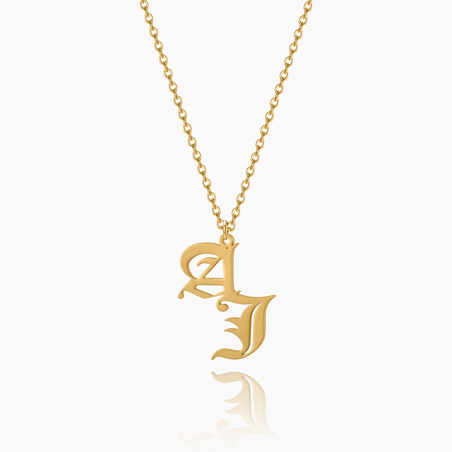 Gothic Initial Necklace for Personal Style