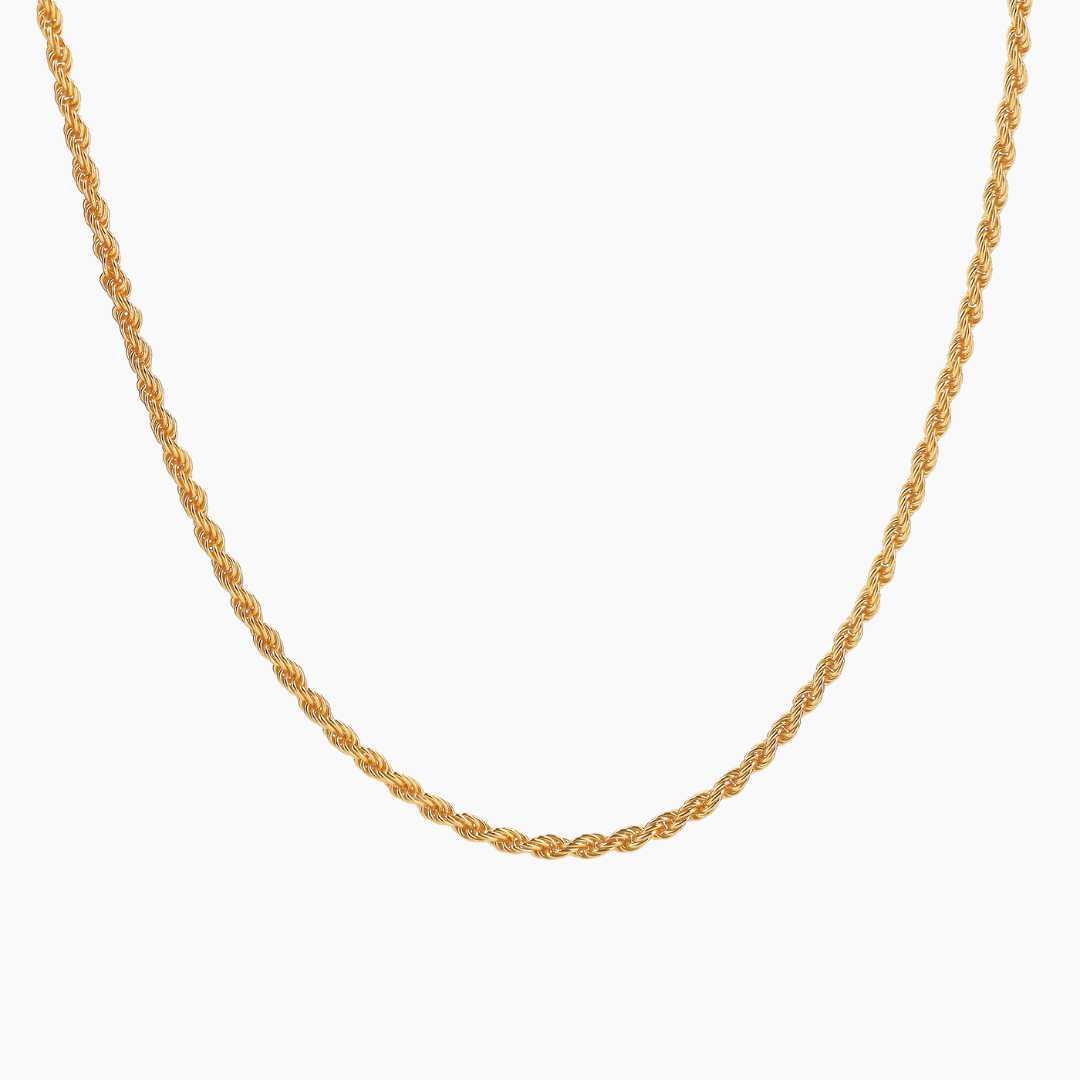 3mm Rope Chain Necklace - Durable & Stylish